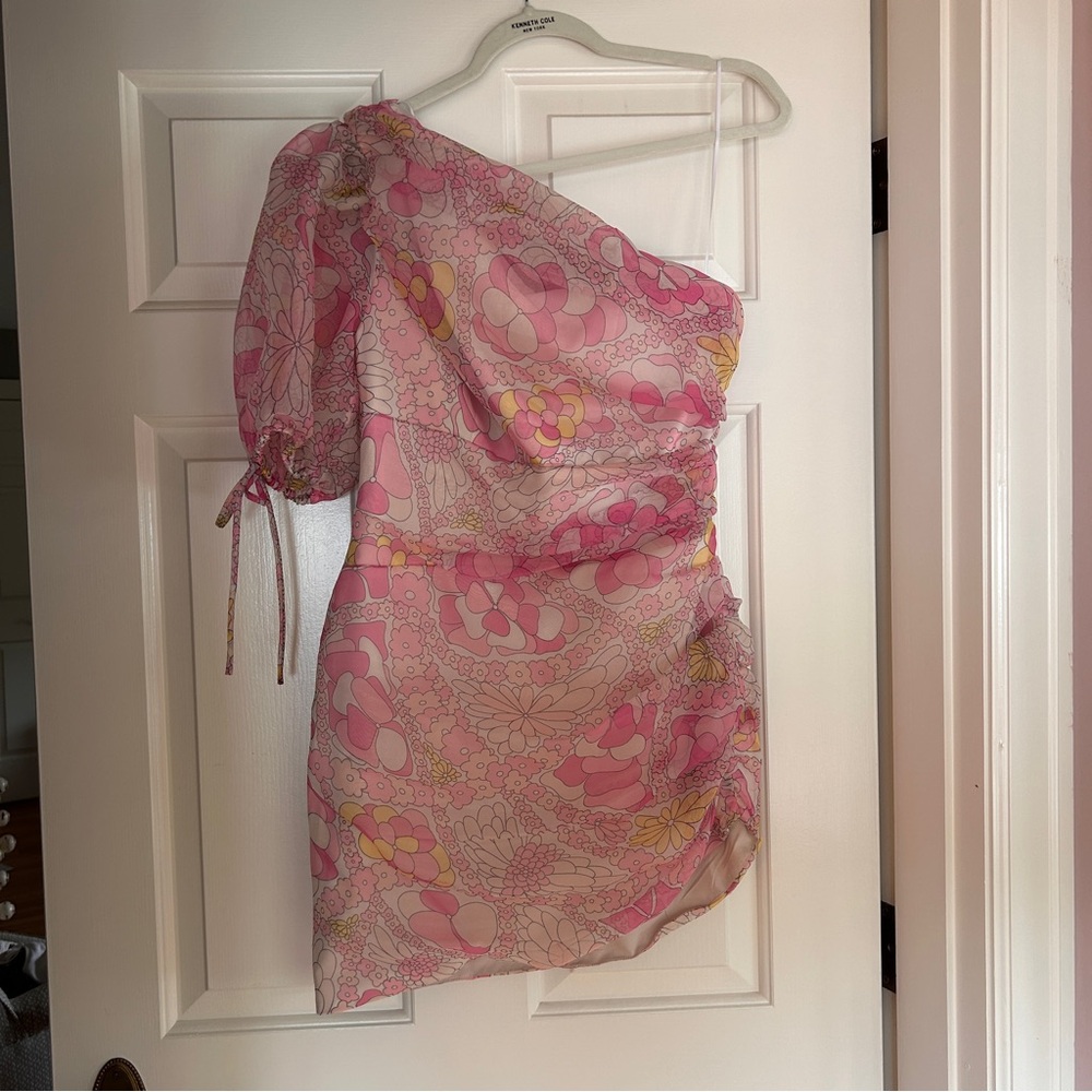 Amanda Uprichard one shoulder mini dress